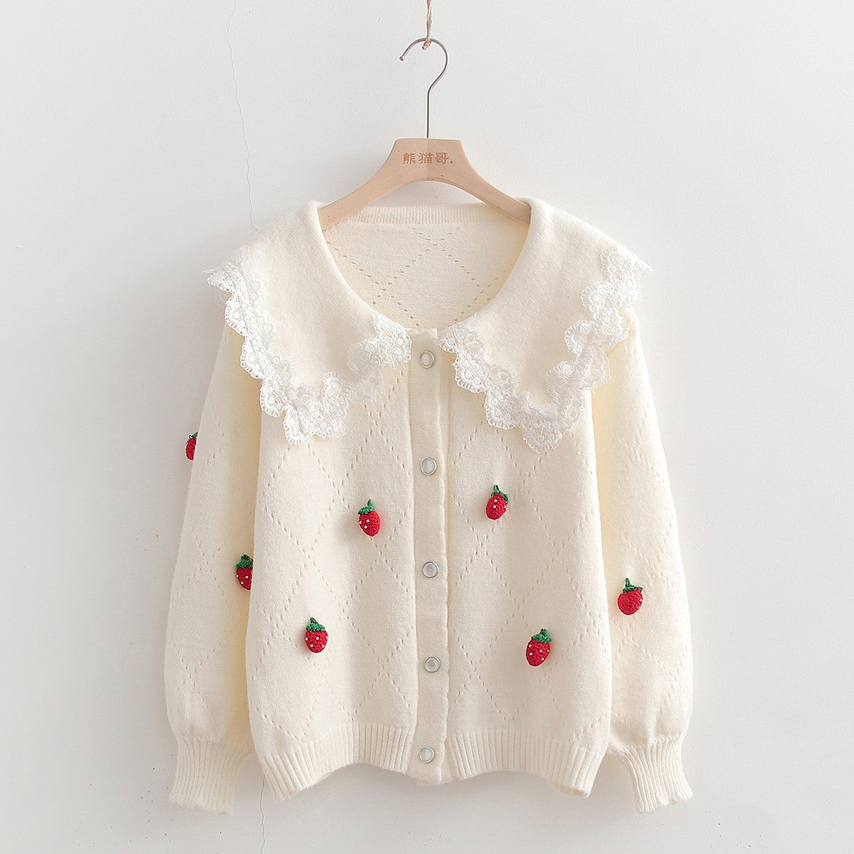 Strawberry Diamond Knit Cardigan   HA1219
