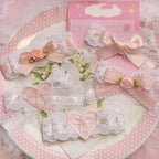 Pink and white love hand-made hairpin   HA0601