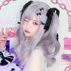 Medium and long curly cute girl wig  HA1277