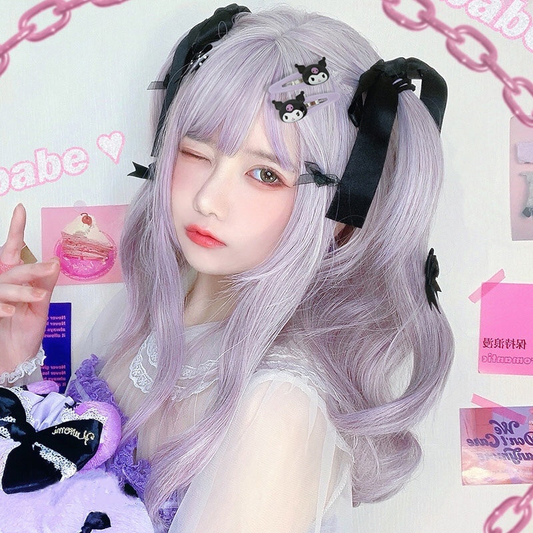Medium and long curly cute girl wig  HA1277