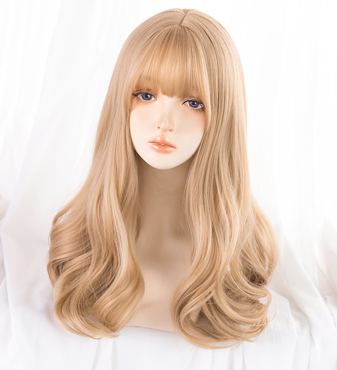 Golden Sand Natural Fluffy Big Wave Wig HA0071