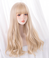 Blonde natural fluffy straight hair HA0070