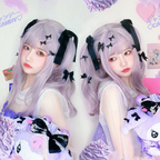 Medium and long curly cute girl wig  HA1277