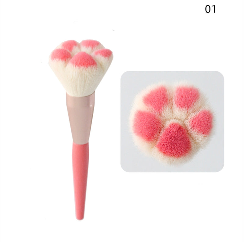Cute girly heart cat paw makeup brush   HA0088