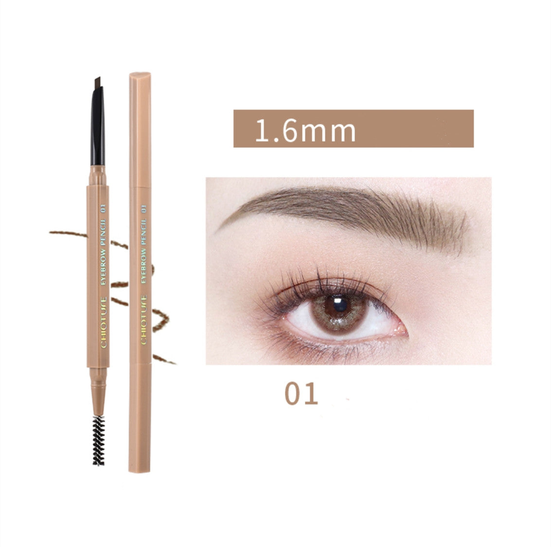 Natural long-lasting double-ended eyebrow pencil  HA0107