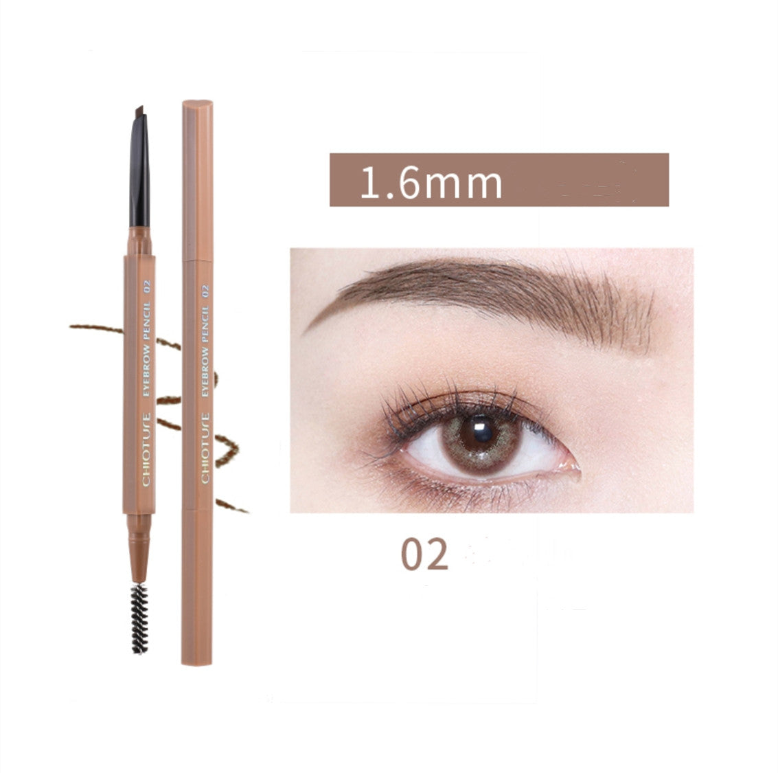 Natural long-lasting double-ended eyebrow pencil  HA0107