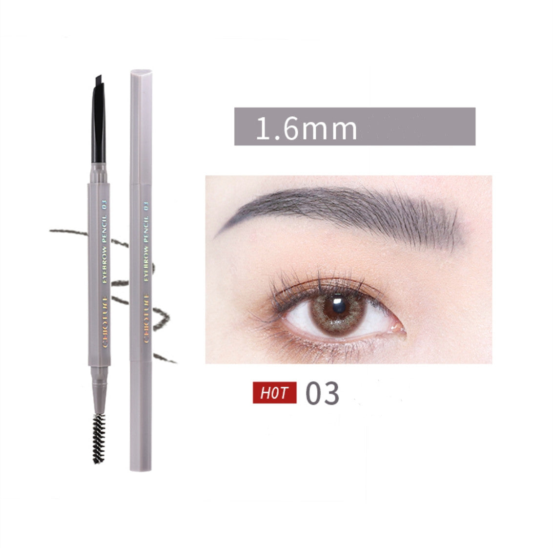 Natural long-lasting double-ended eyebrow pencil  HA0107