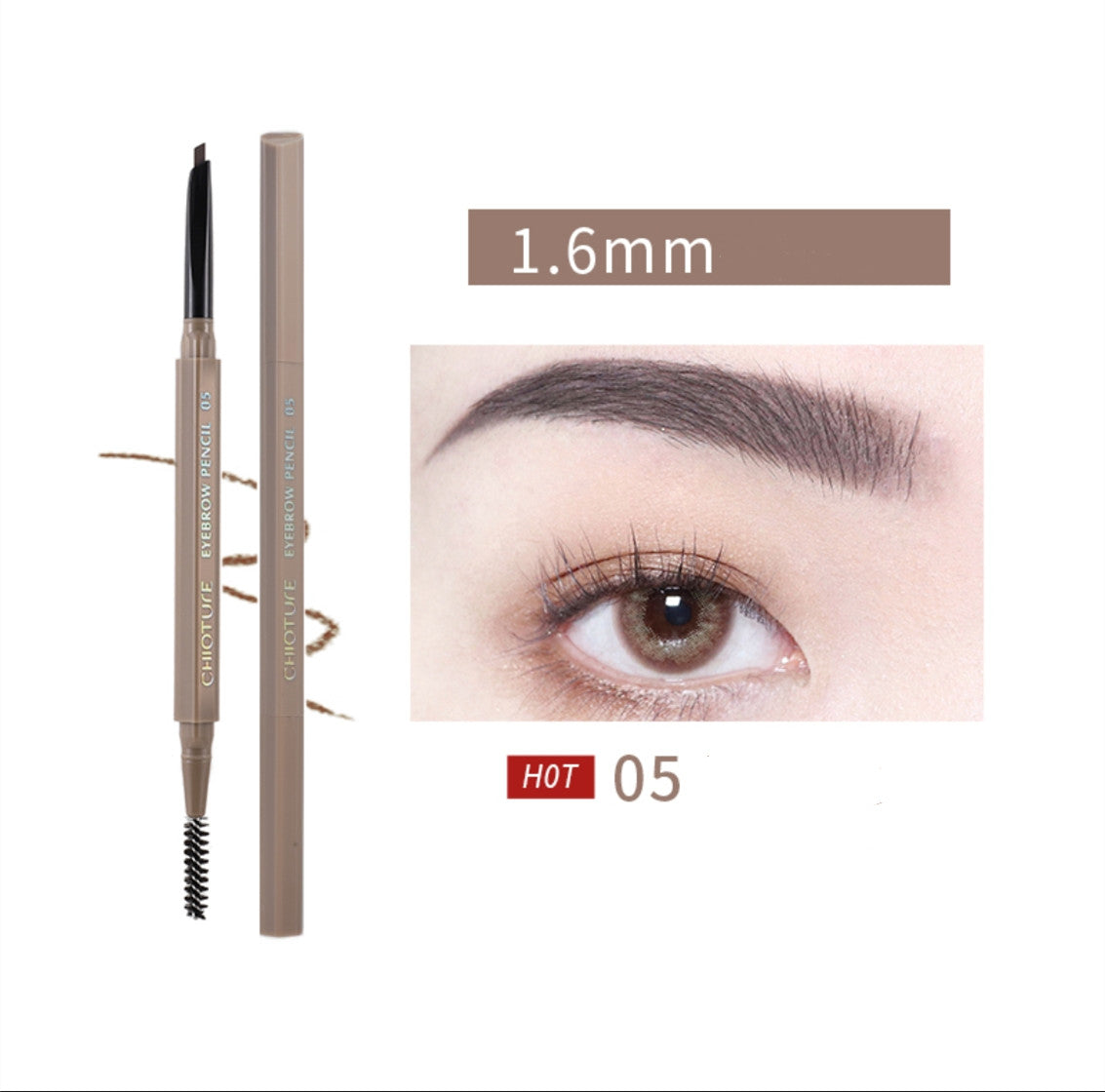 Natural long-lasting double-ended eyebrow pencil  HA0107