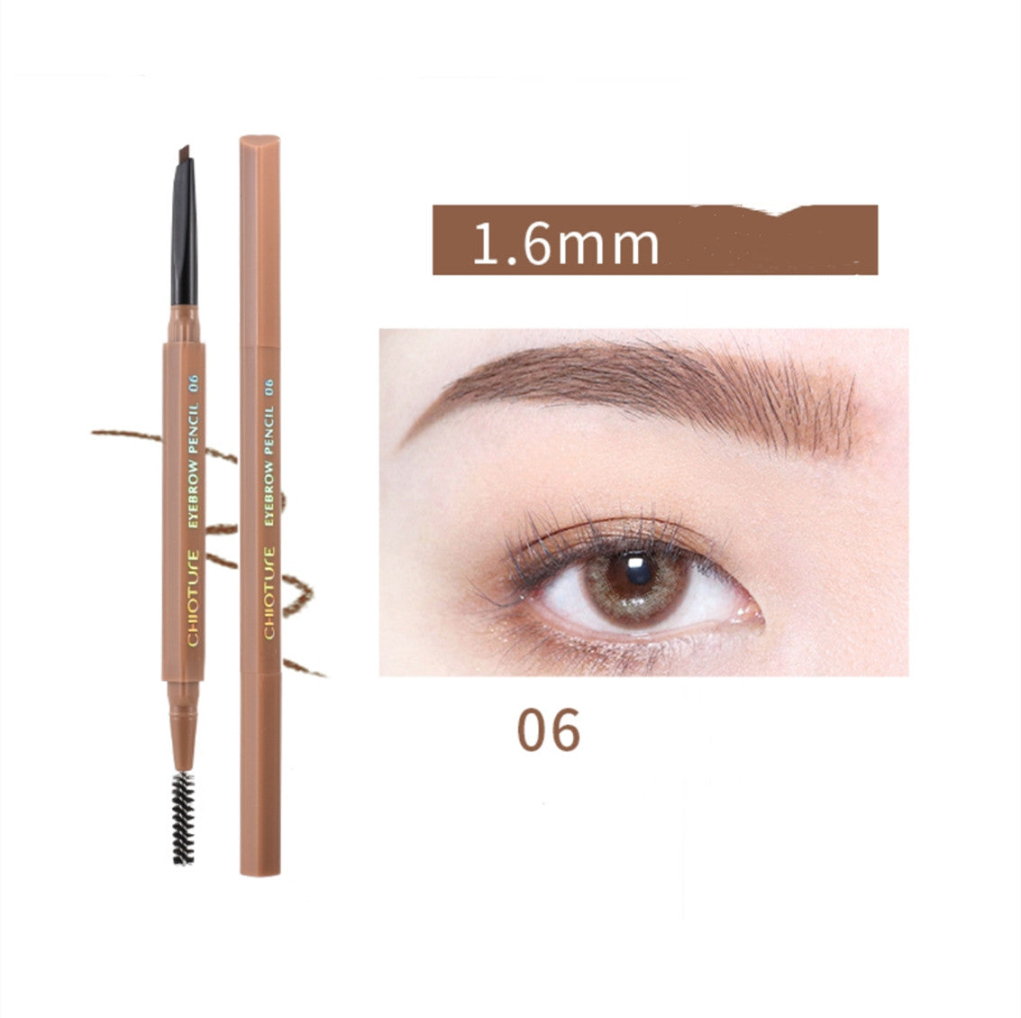 Natural long-lasting double-ended eyebrow pencil  HA0107