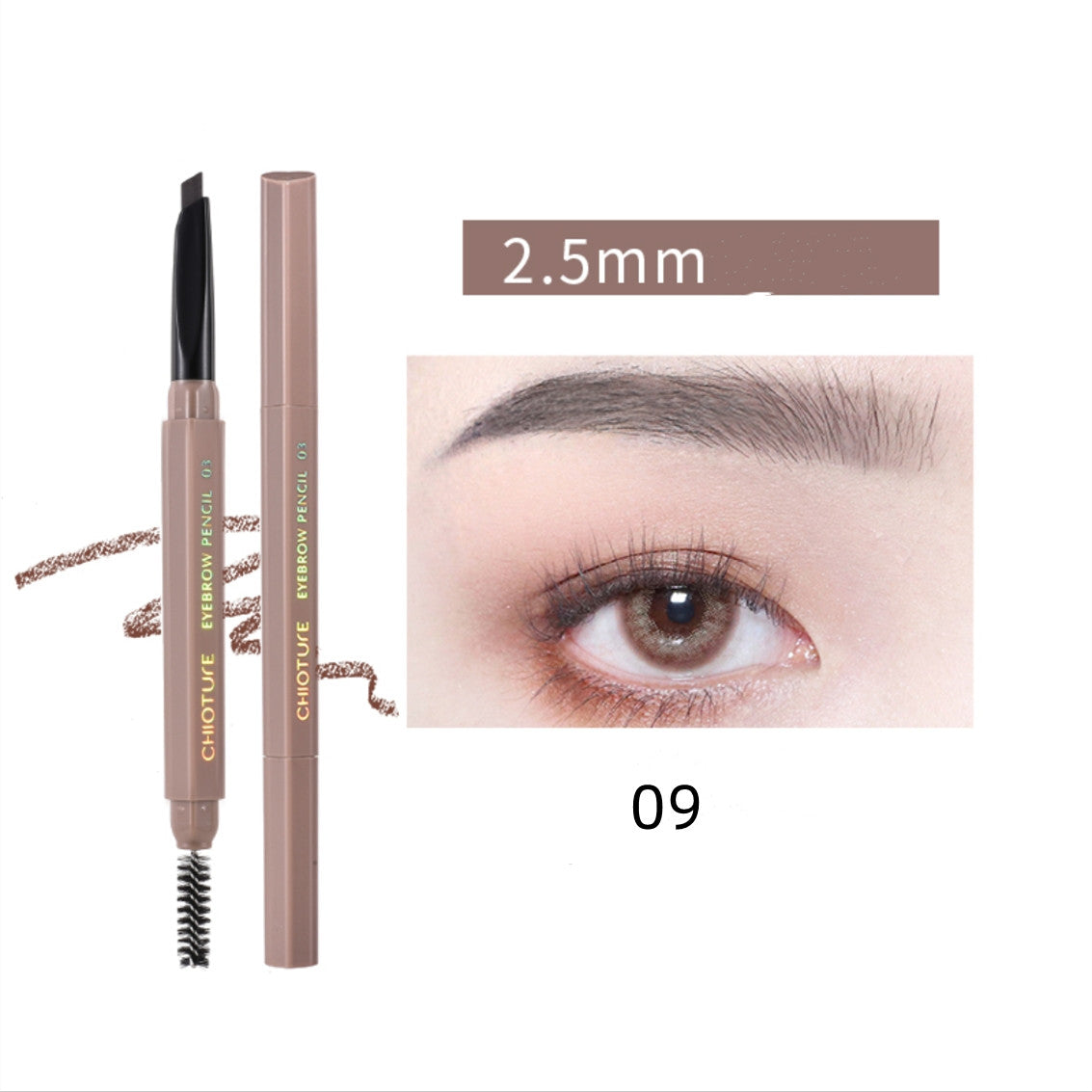 Natural long-lasting double-ended eyebrow pencil  HA0107