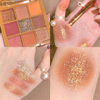 Peach smoke powder nine color eye shadow  HA0204