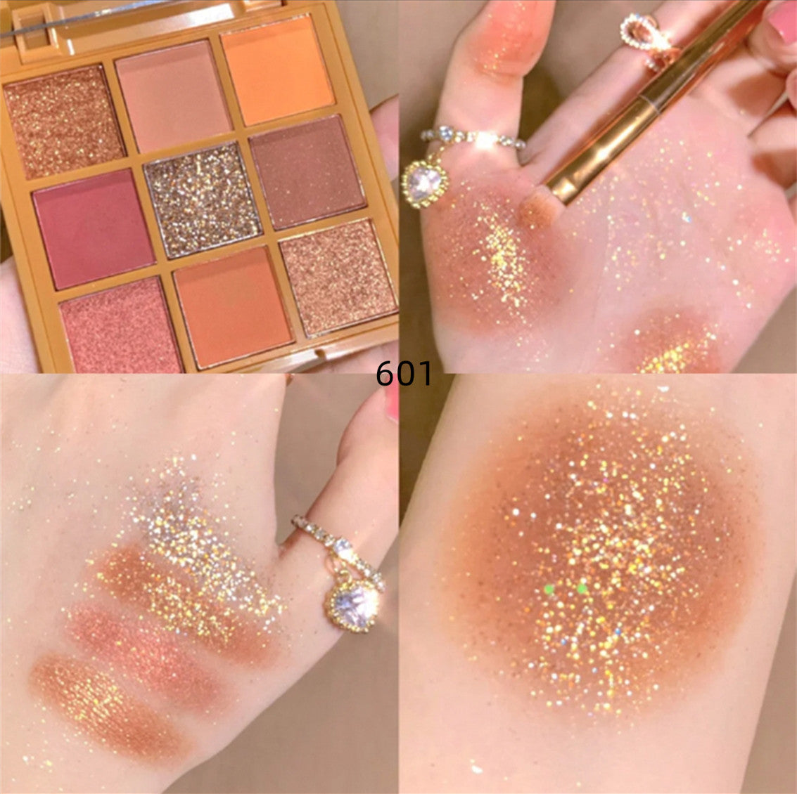 Peach smoke powder nine color eye shadow  HA0204
