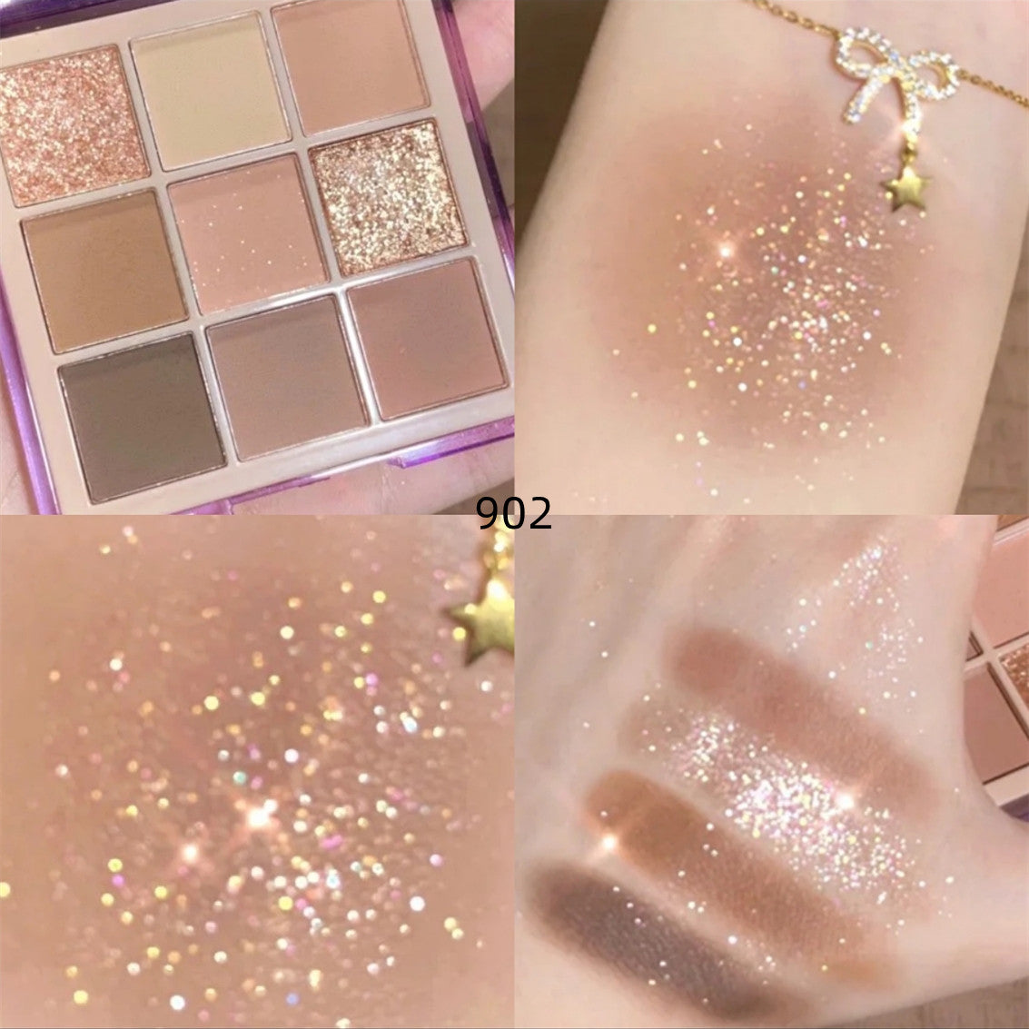 Peach smoke powder nine color eye shadow  HA0204
