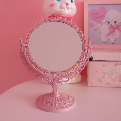 Pink Heart Rotating Makeup Mirror  HA1224