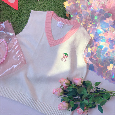 Sweet Knitwear Strawberry Vest   HA1297