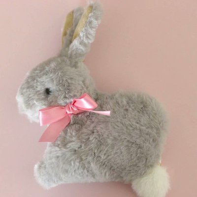 Cute bunny with pink bowknot   HA1886