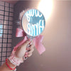 Cute plush bow holding makeup mirror   HA0861