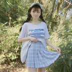 Slim A-Line High Waist Pleated Skirt    HA0693