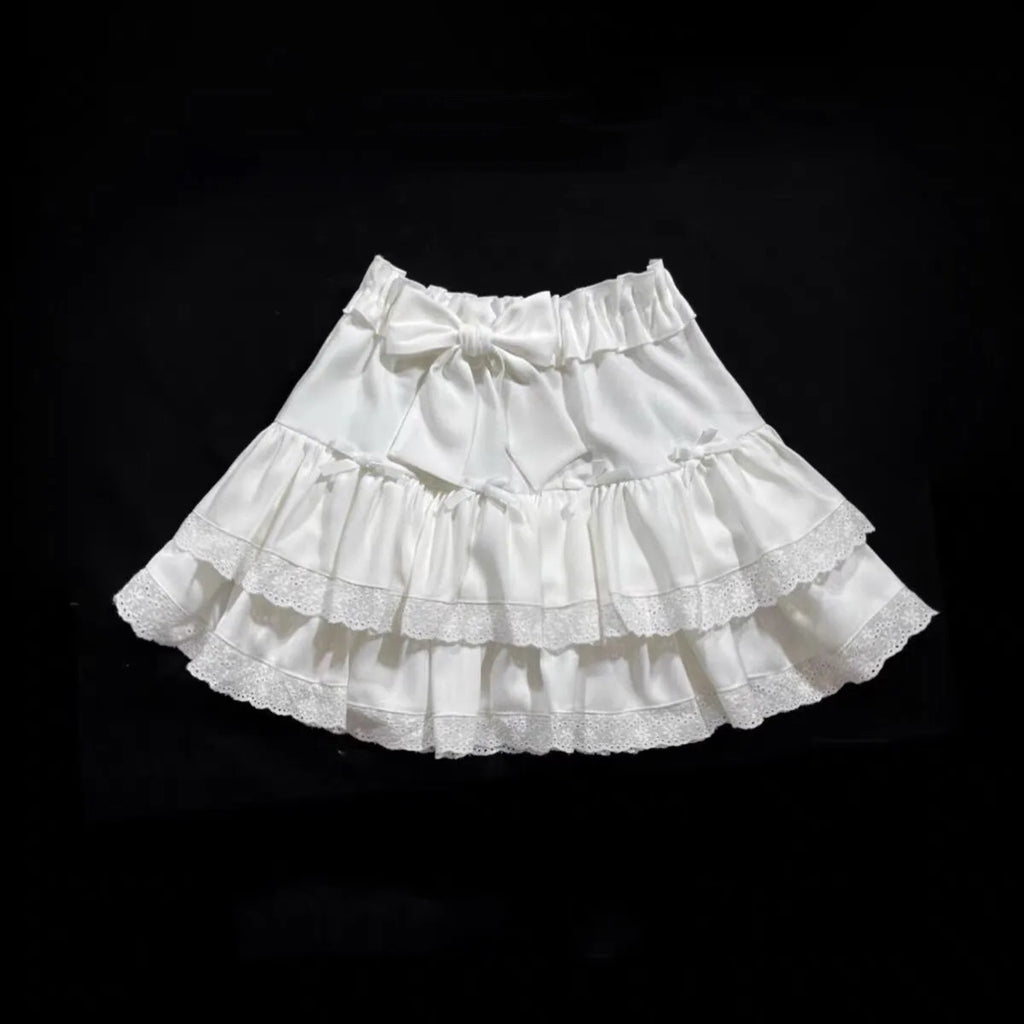 Cute lace cake A-line skirt   HA1155