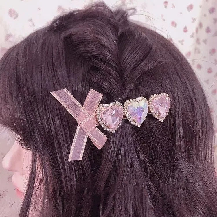 rhinestone bow headdress hairpin  HA1474